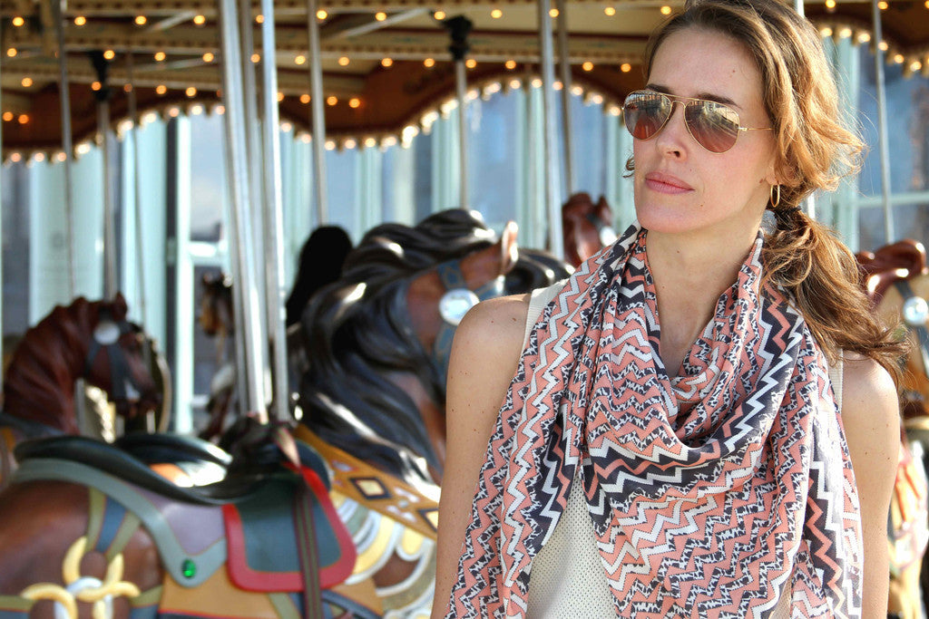 Lulu Zigzag Oversize Modal Cashmere