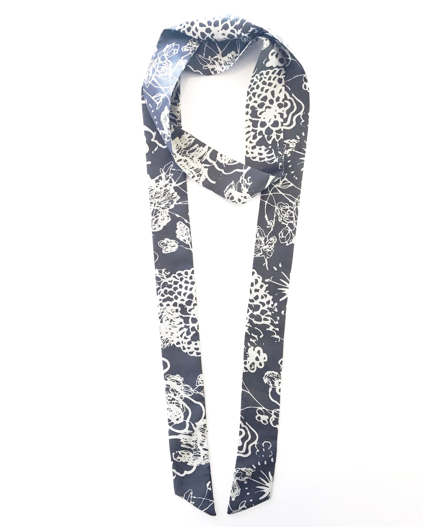 HAYLEY FLORAL SKINNY GREY/WHITE