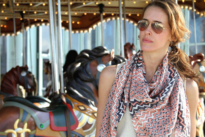 Lulu Zigzag Oversize Modal Cashmere